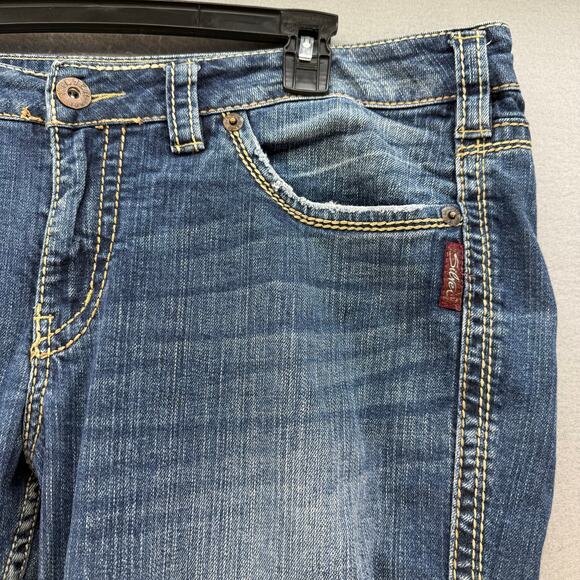 Silver Jeans Women's 18x33 Blue Frances 18" Bootcut Western Mid Rise Tall Jeans - Picture 4 of 15